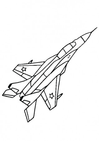 Coloring Pages | Fighter Plane Coloring Page