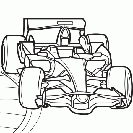 Race Car Track Coloring Pages - Racing Car Coloring Pages - Coloring Pages  For Kids And Adults