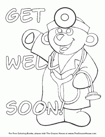 get well soon pictures to color
