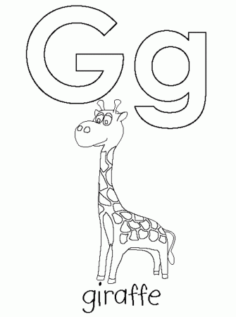 G Is For Giraffe Coloring Pages Alphabet | Alphabet Coloring pages ...