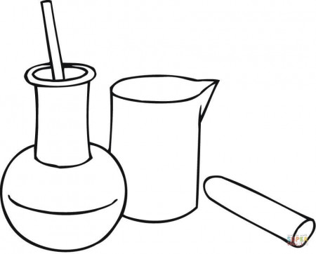 Chemistry Beakers coloring page | Free Printable Coloring Pages