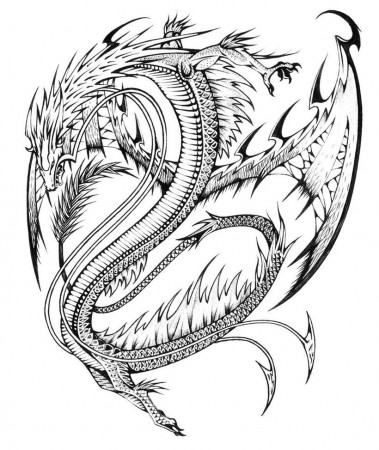 Cool Dragon - Coloring Pages for Kids and for Adults