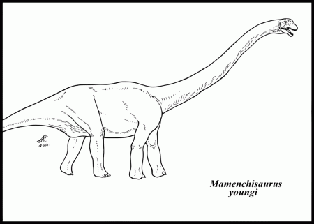 Long Neck Dinosaur Coloring