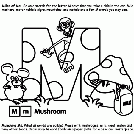 Alphabet M Coloring Page | crayola.com