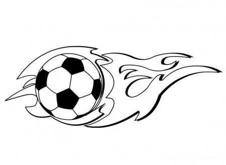 The Ball Is On Fire Coloring Page - Free Printable Coloring Pages for Kids