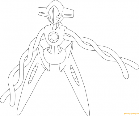Deoxys From Pokemon Coloring Page - Free Coloring Pages Online