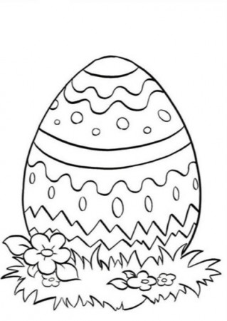 Spring Easter Egg Coloring Page coloring page & book for kids.