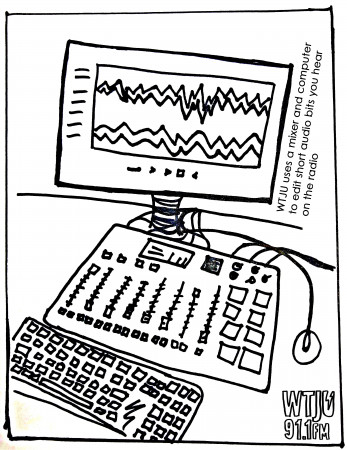 Color your radio! WTJU coloring pages for quarantined kids of all ages -  WTJU