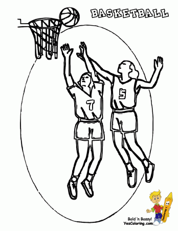 Powerhouse Girls Basketball Coloring | WNBA Basketball | Free | Sports
