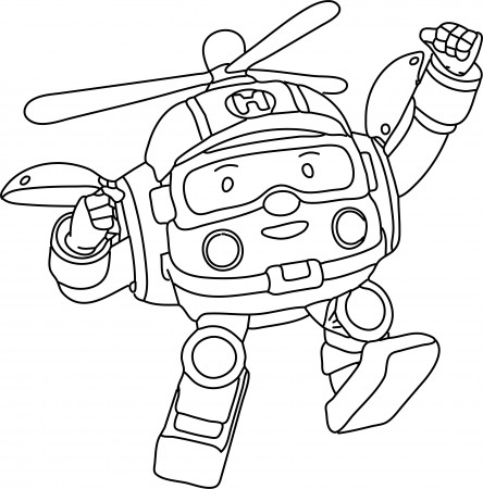 Robocar Poli Helly Coloring Page – Mcoloring