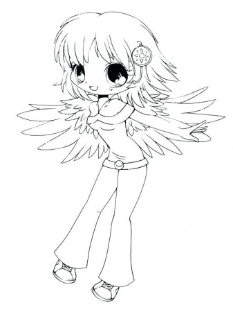 Cute Kawaii Anime Girl Coloring Pages - Coloring and Drawing