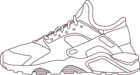 Trainer outline | Shoe template, Outline drawings, Templates
