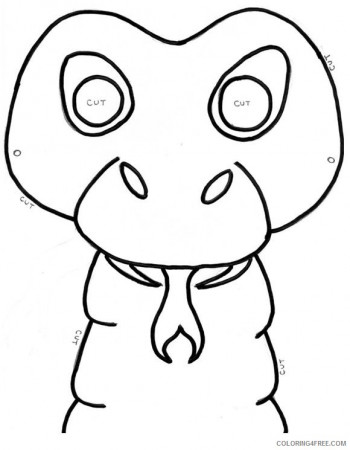 Quality Black and White Animals Coloring Pages animal mask printable free  cliparts Printable Coloring4free - Coloring4Free.com