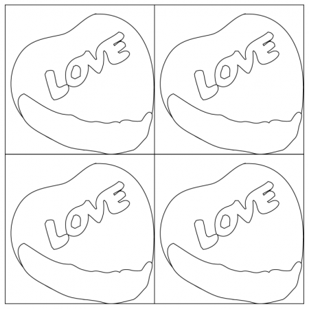 Pop Art Candy Heart Coloring – Babadoodle