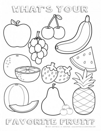 Printable Healthy Eating Chart & Coloring Pages - Happiness is Homemade
