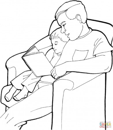 Father With His Son coloring page | Free Printable Coloring Pages