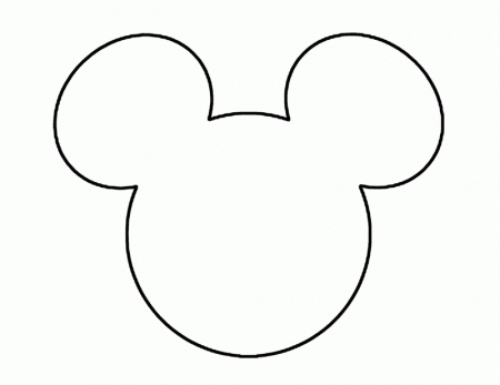 Mickey Mouse face outline
