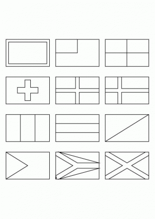 Printable Coloring Pages Of Flags Around The World
