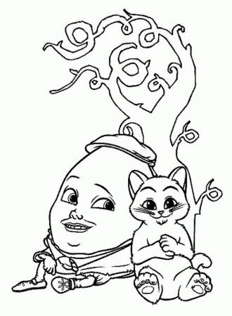 Puss in Boots and Humpty Dumpty Taken in Custody Coloring Pages ...