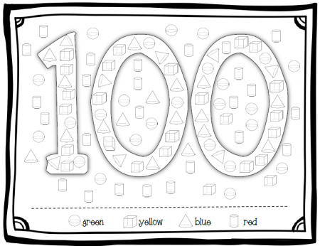 Mrs. Black's Bees: 100th Day Freebies
