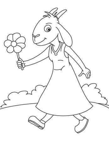 Young goat coloring page | Download Free Young goat coloring page ...