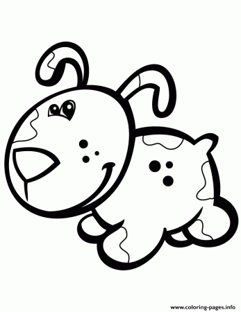 Print cute puppy for toddlers Coloring pages