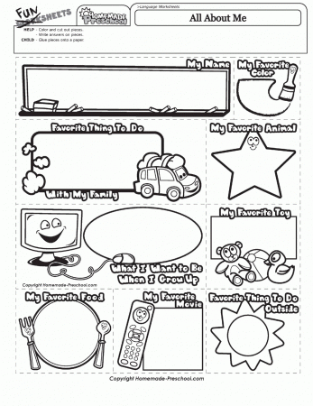 All About Me Coloring Page - elcolorrr