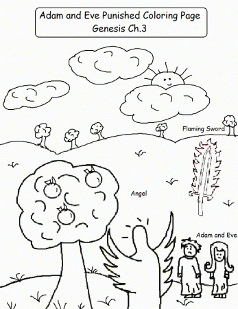 coloring pages of adam and eve for kids. adam and eve coloring ...