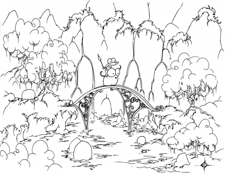 Coloring Pages Of Forest Scene - High Quality Coloring Pages