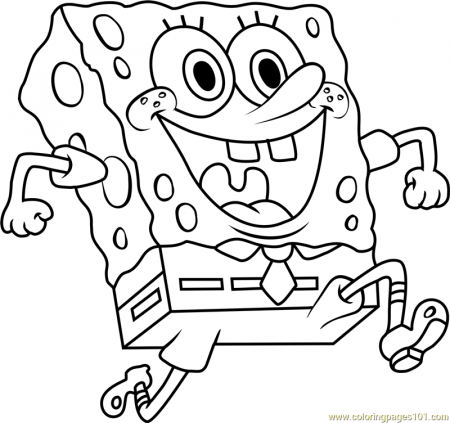 SpongeBob Coloring Page for Kids - Free SpongeBob SquarePants Printable Coloring  Pages Online for Kids - ColoringPages101.com | Coloring Pages for Kids