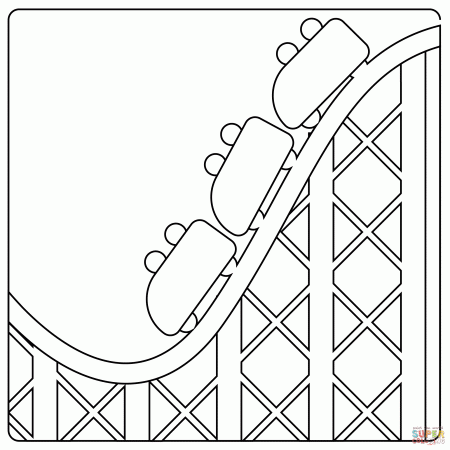 Roller Coaster Emoji coloring page | Free Printable Coloring Pages