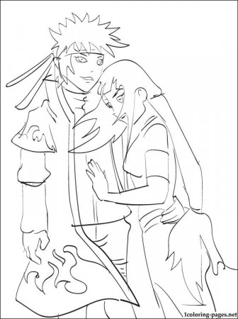 Naruto Uzumaki and Hinata Hyūga | Coloring pages