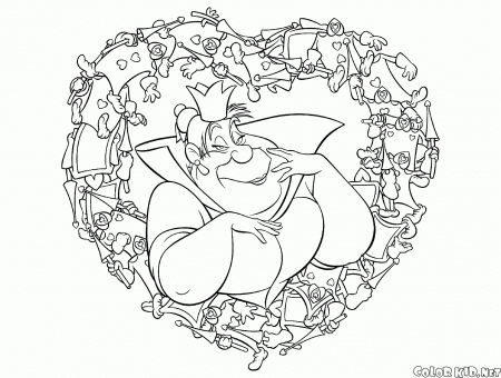 Coloring page - Queen of Hearts