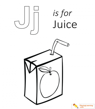J Is For Juice Coloring Page | Free J Is For Juice Coloring Page