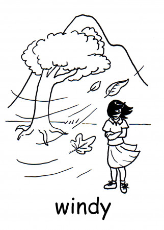 Windy Day Windy Clipart Black And White