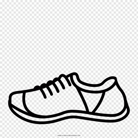 Shoe Drawing Sneakers Coloring book Running, correr free png | PNGFuel