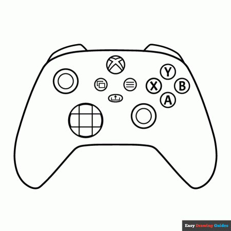 Xbox Controller Coloring Page | Easy Drawing Guides