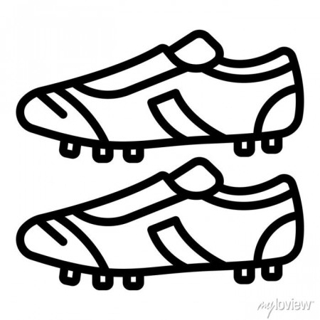 Fashion football boots icon. outline fashion football boots vector wall  mural • murals concept, web, element | myloview.com