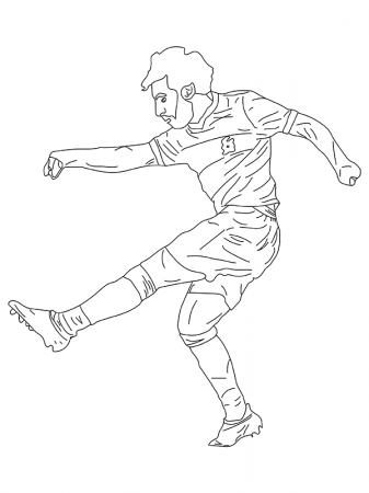 Mohamed Salah Drawing Coloring Page - Free Printable Coloring Pages for Kids