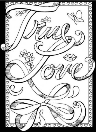 Romantic Love Quote Coloring Pages Printable PDF - Coloringfolder.com | Love  coloring pages, Heart coloring pages, Valentine coloring pages