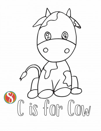 Free Cow Coloring Pages — Stevie Doodles