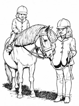 Horse Show Jumping Coloring Pages | Coloring Online