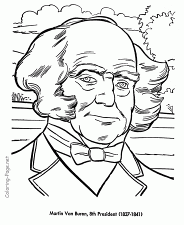 Martin Van Buren - US President coloring pages
