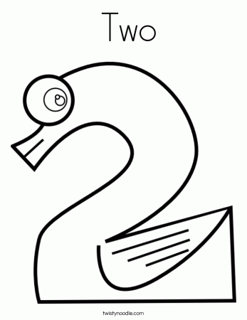Number Coloring Pages - Twisty Noodle