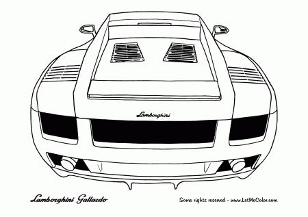 Lamborghini Gallardo - Coloring Pages for Kids and for Adults