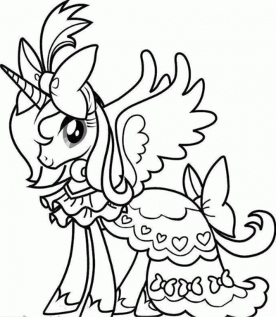 Coloring Pages Unicorn Princess - Coloring Page