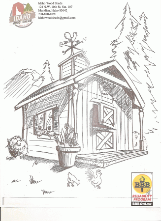 Idaho Wood Sheds Free Printable Color Page | Outdoor Wood Storage ...