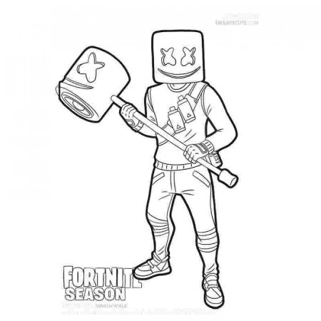 fortnite coloring pages marshmello fortnite coloring pages ...