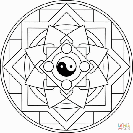 Yin Yang coloring page | Free Printable Coloring Pages