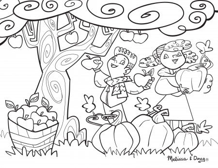 Apple orchard Coloring Pages to Print
